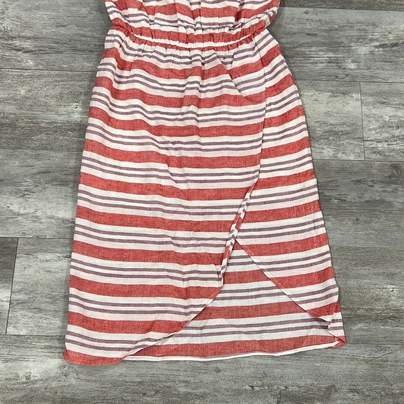 Lovers + Friends Boho Festival Mara Midi Off The Shoulder Berry Stripe Dress - Picture 6 of 12